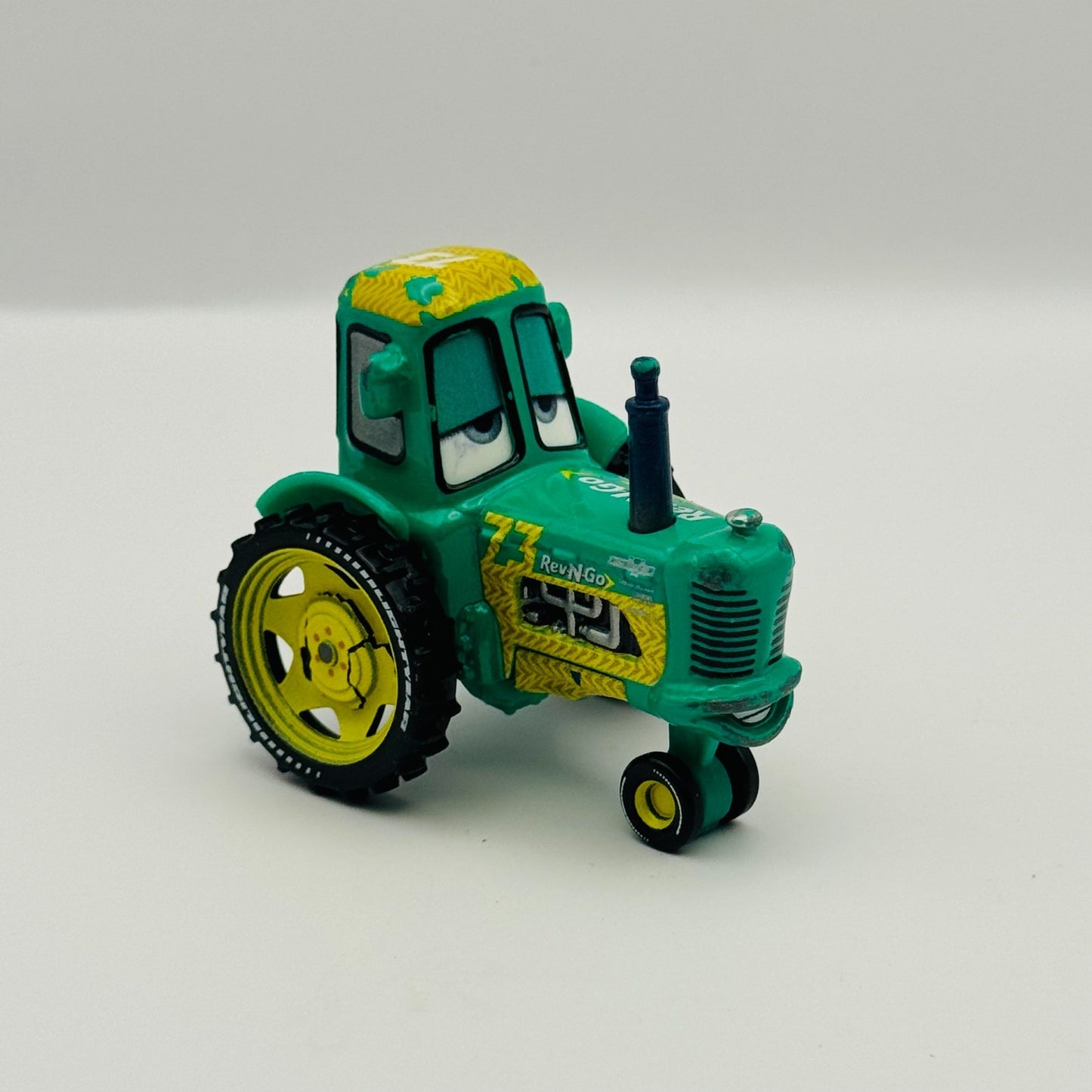 Disney Pixar Cars - REV N GO RACING TRACTOR *Broken Wheel* - 1:55 Diecast