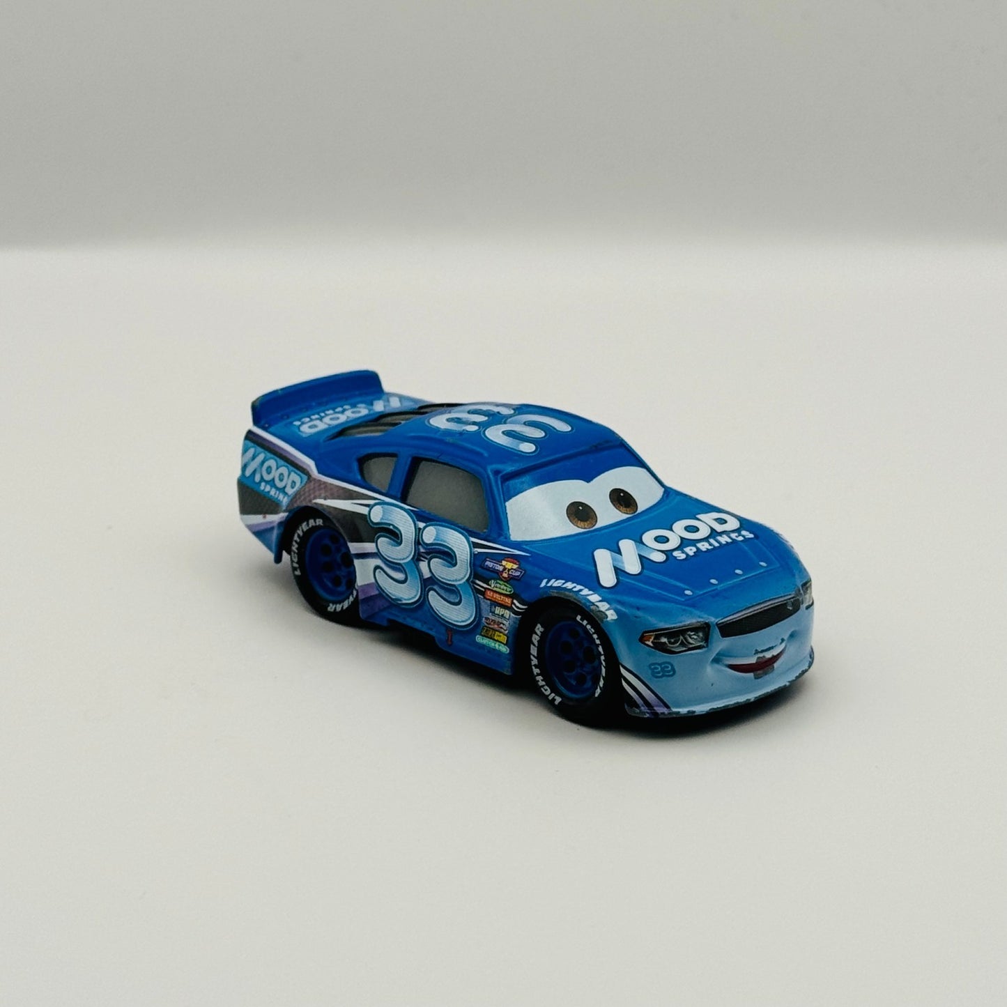 Disney Pixar Cars - DUD THROTTLEMAN MOOD SPRINGS Veteran Racer - 1:55 Diecast