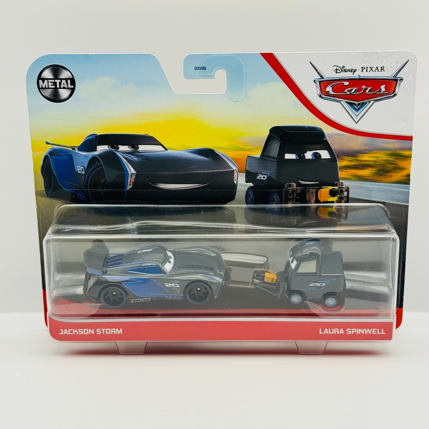 Disney Pixar Cars - JACKSON STORM & LAURA SPINWELL PITTY 2021 - 1:55 Diecast