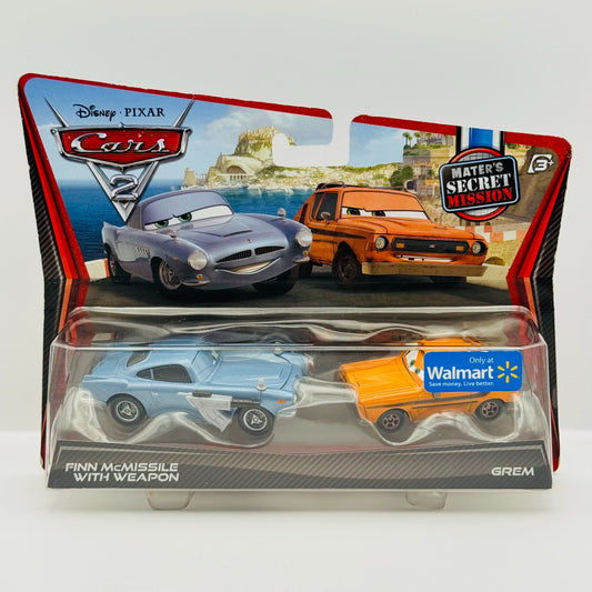 Disney Pixar Cars - FINN McMISSILE WITH WEAPON & GREM Cars 2 2011 - 1:55 Diecast