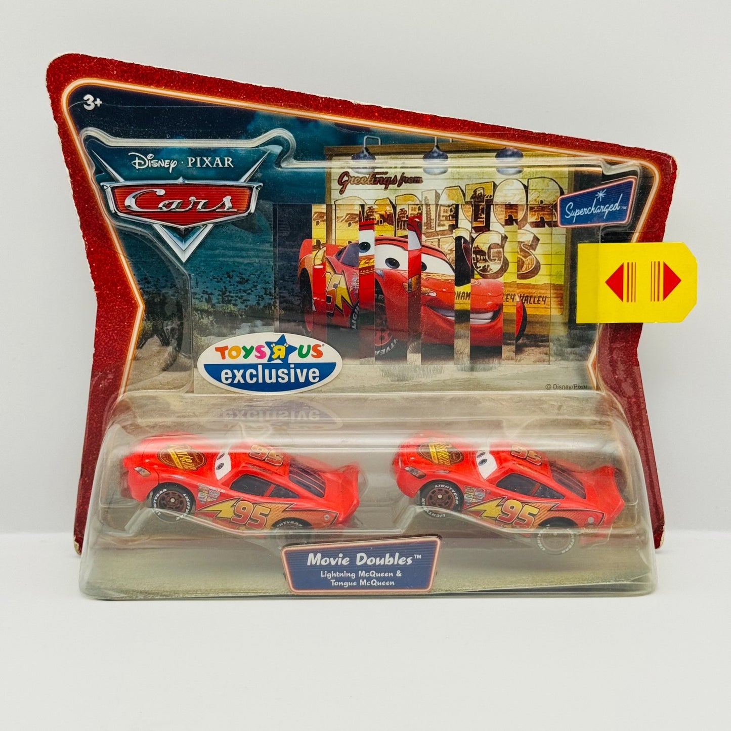 Disney Pixar Cars - TONGUE LIGHTNING MCQUEEN Movie Doubles 2007 - 1:55 Diecast