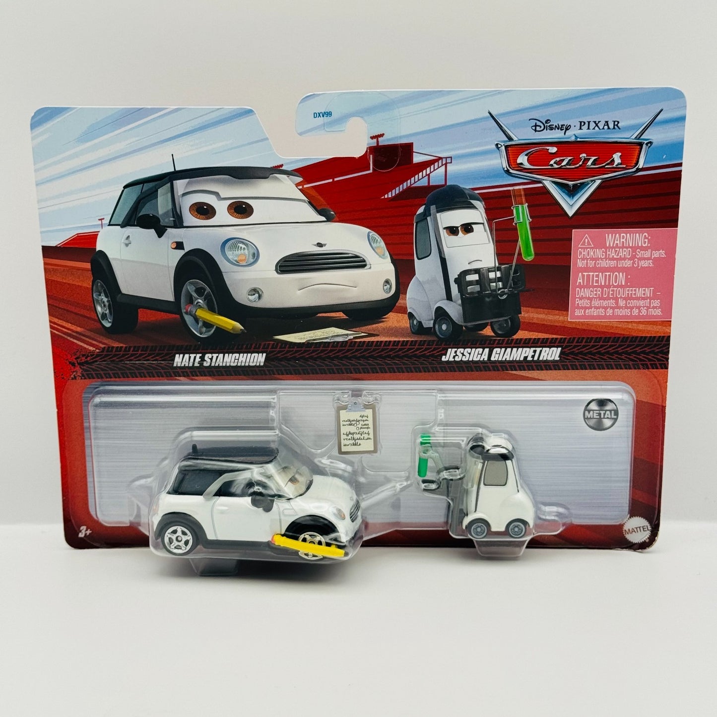 Disney Pixar Cars - NATE STANCHION & JESSICA GIAMPETROL Scientist - 1:55 Diecast