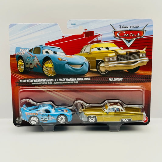 Disney Pixar Cars - TEX DINOCO & BLING BLING LIGHTNING MCQUEEN - 1:55 Diecast