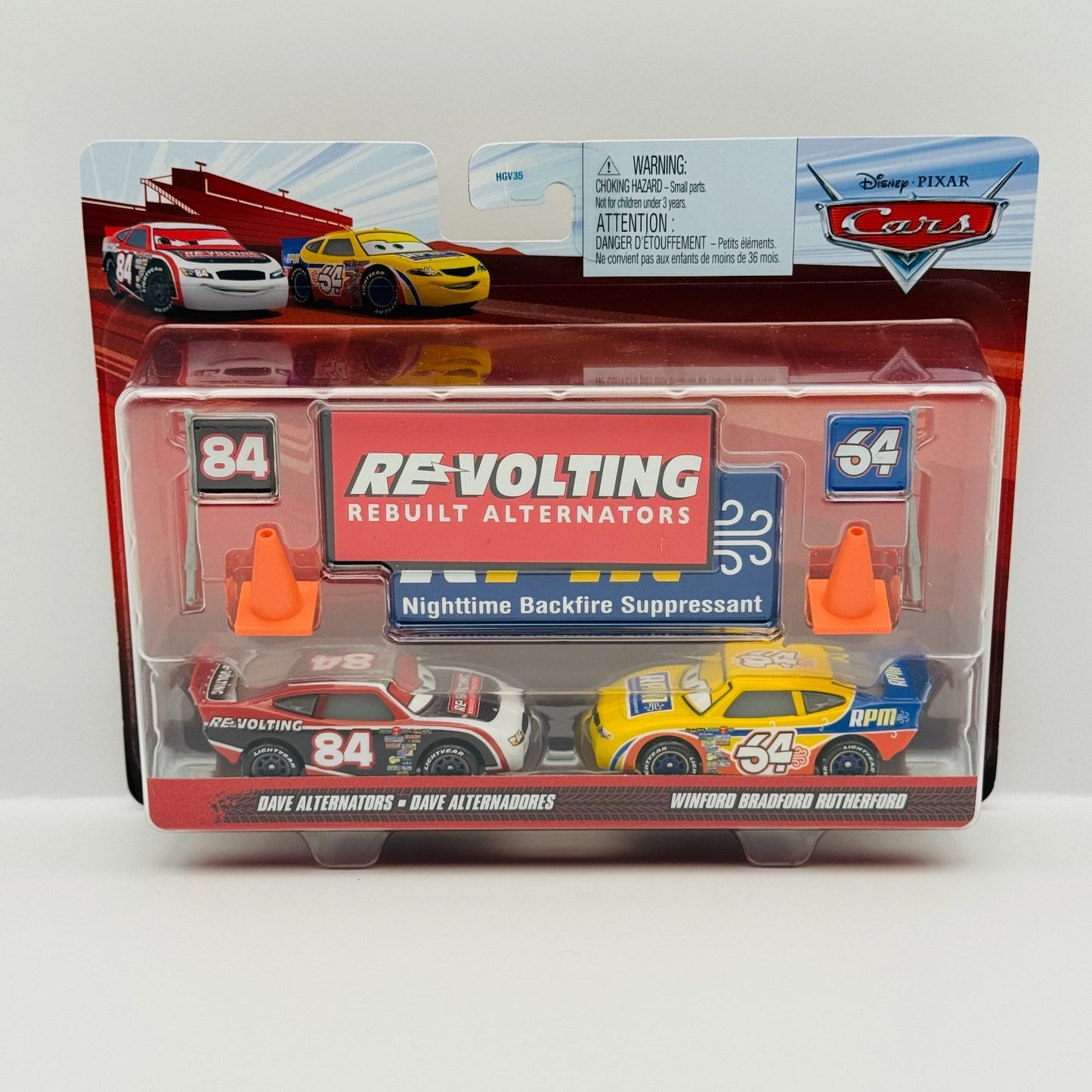 Disney Pixar Cars - DAVE RE-VOLTING & WINFORD RPM ACCESSORY PACK - 1:55 Diecast