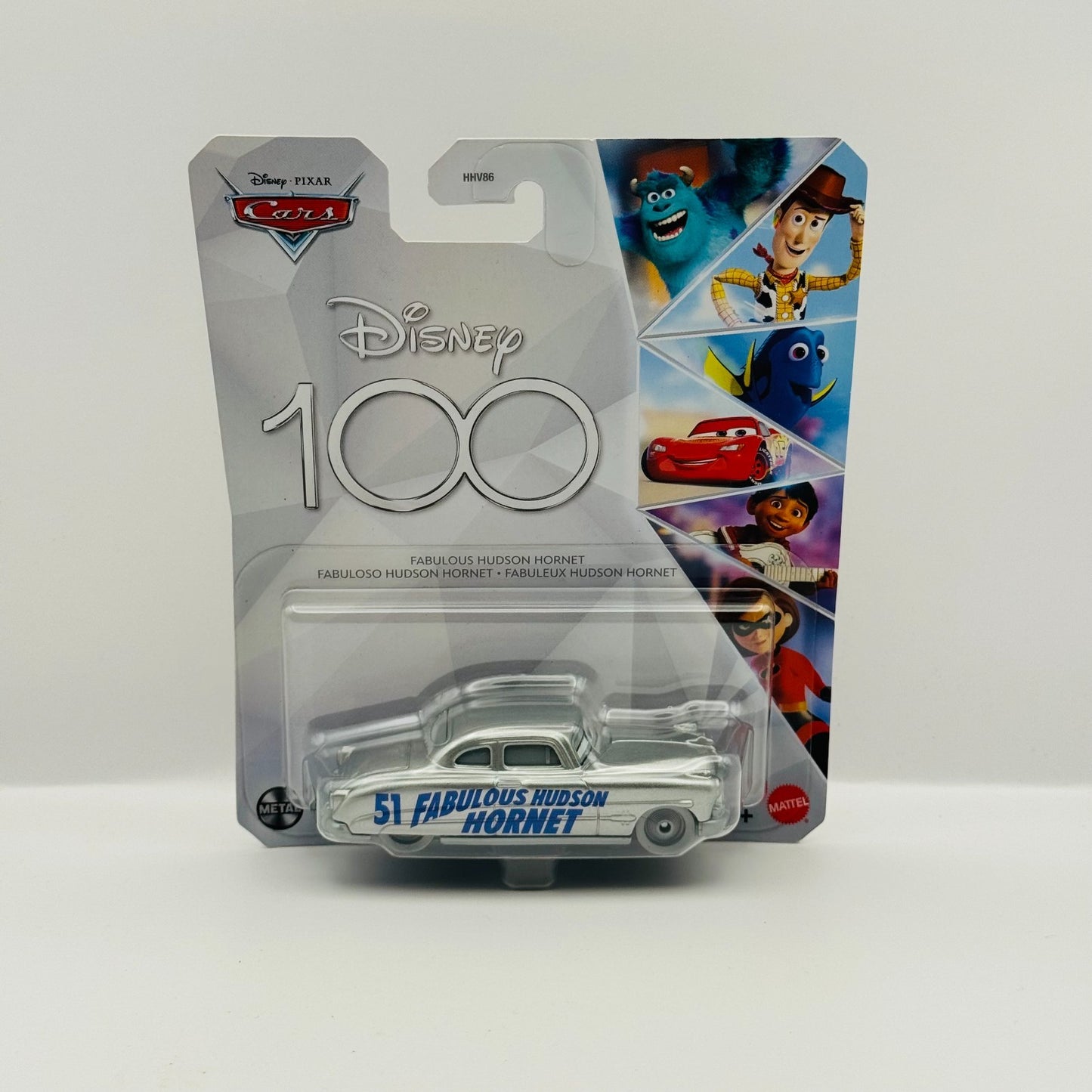 Disney Pixar Cars - DISNEY 100 FABULOUS HUDSON HORNET DOC SILVER - 1:55 Diecast