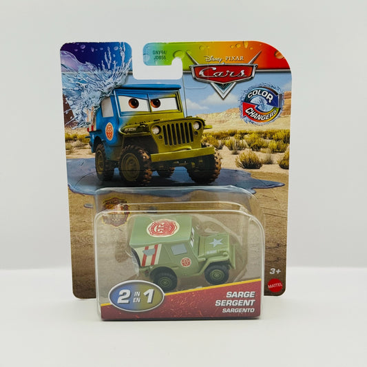 Disney Pixar Cars - COLOR CHANGERS RACE & RESCUE SARGE BROWN/ BLUE - 1:55 Scale