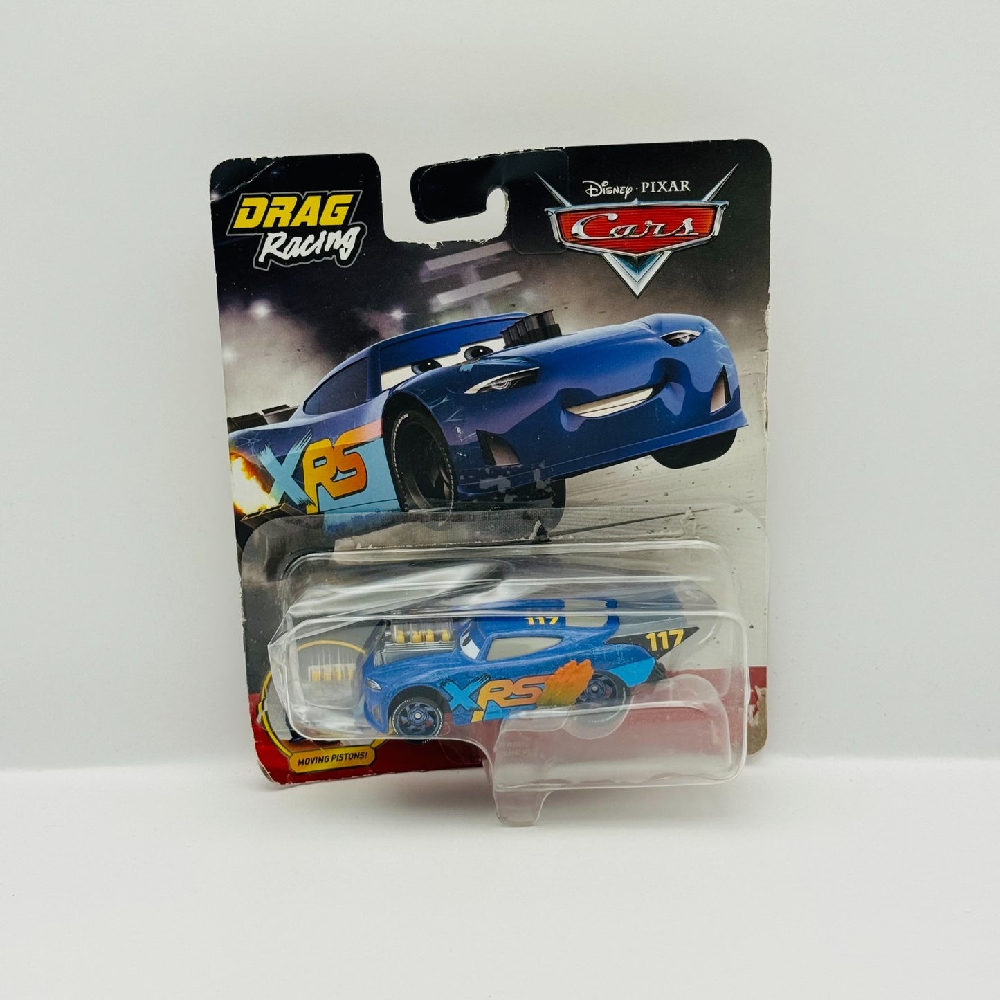 Disney Pixar Cars - XRS DRAG RACING LIL' TORQUEY PISTONS SPIKEY - 1:55 Diecast
