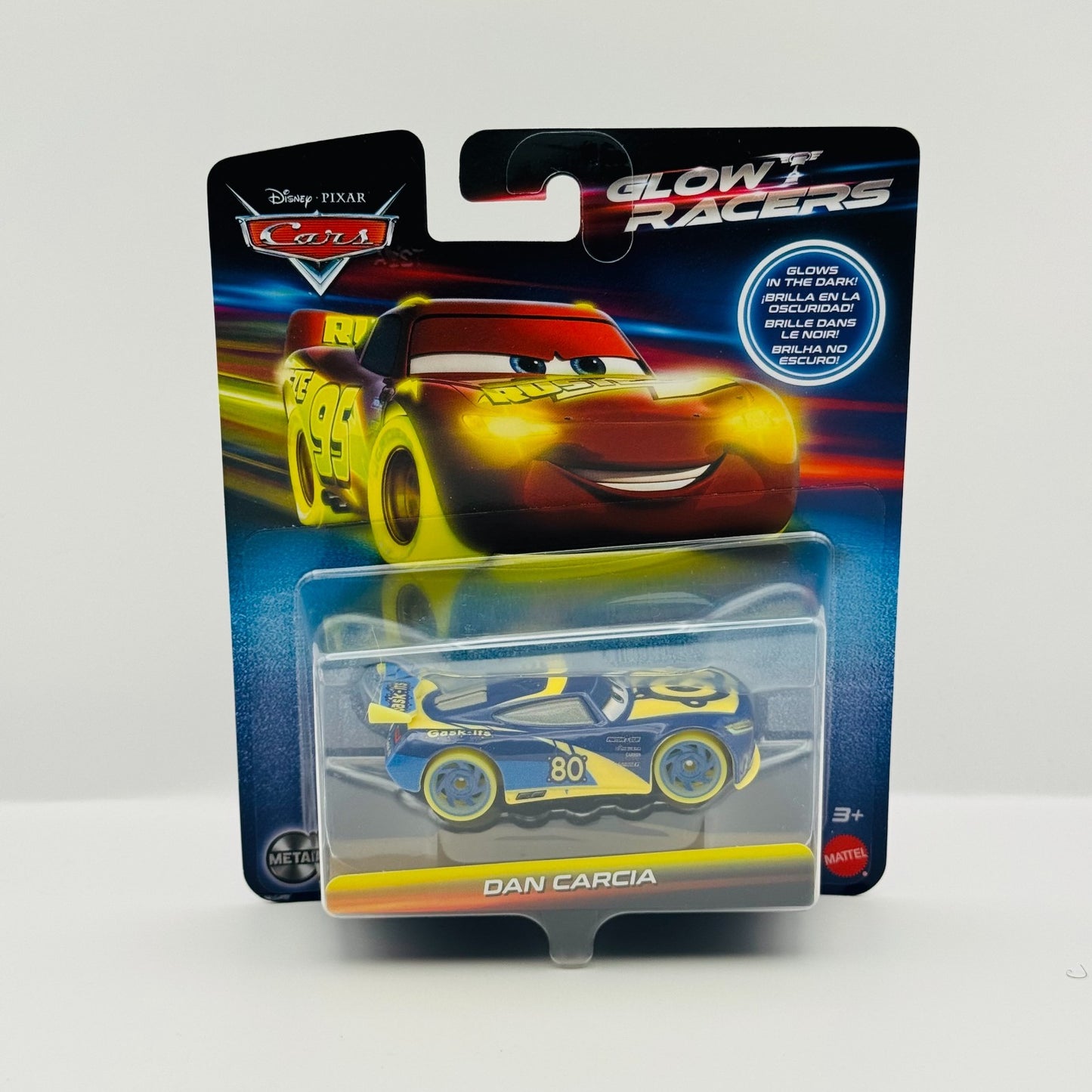 Disney Pixar Cars - GLOW RACERS DAN CARCIA (Glow In The Dark) - 1:55 Diecast
