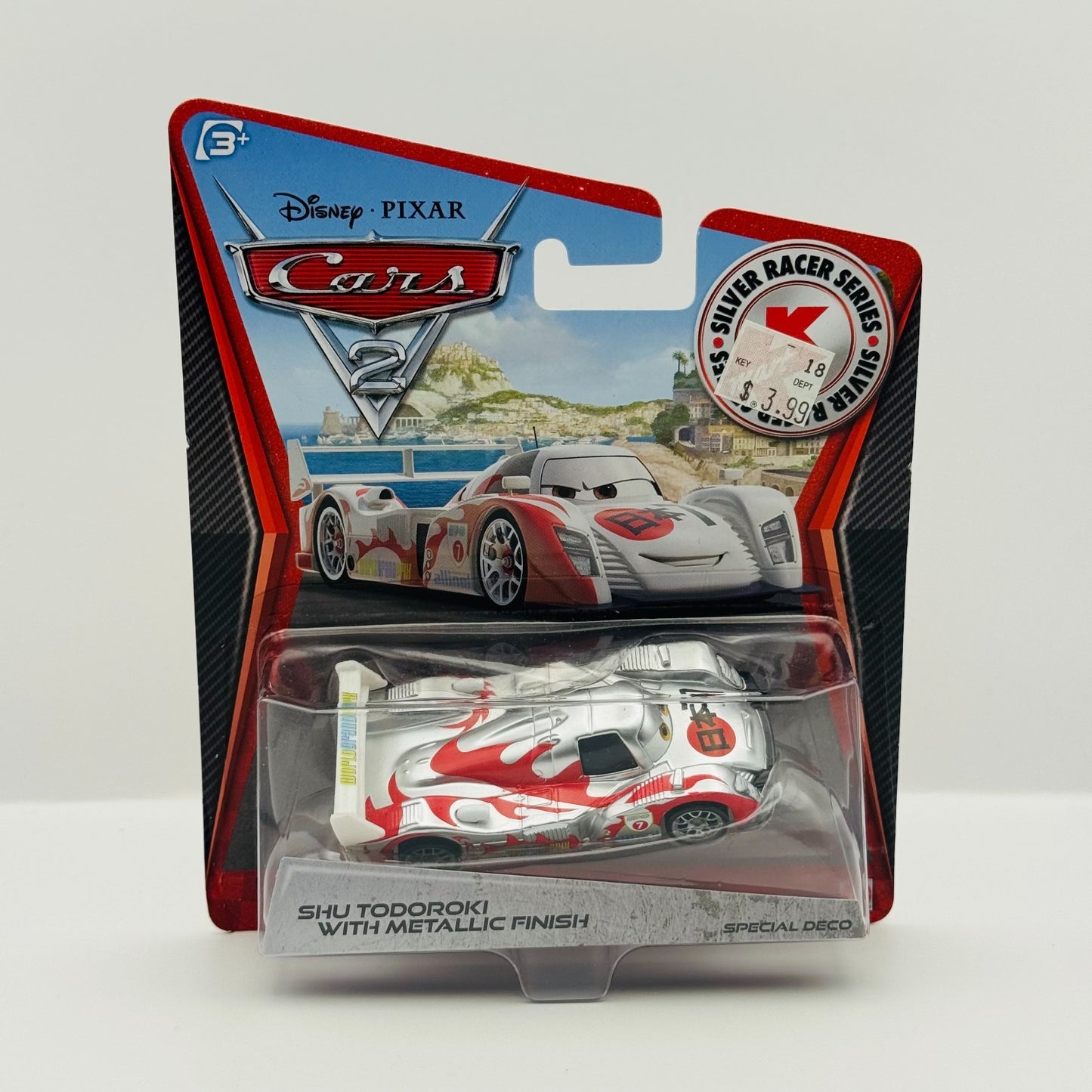 Disney Pixar Cars - SILVER SHU TODOROKI WITH METALLIC FINISH 2012 - 1:55 Diecast
