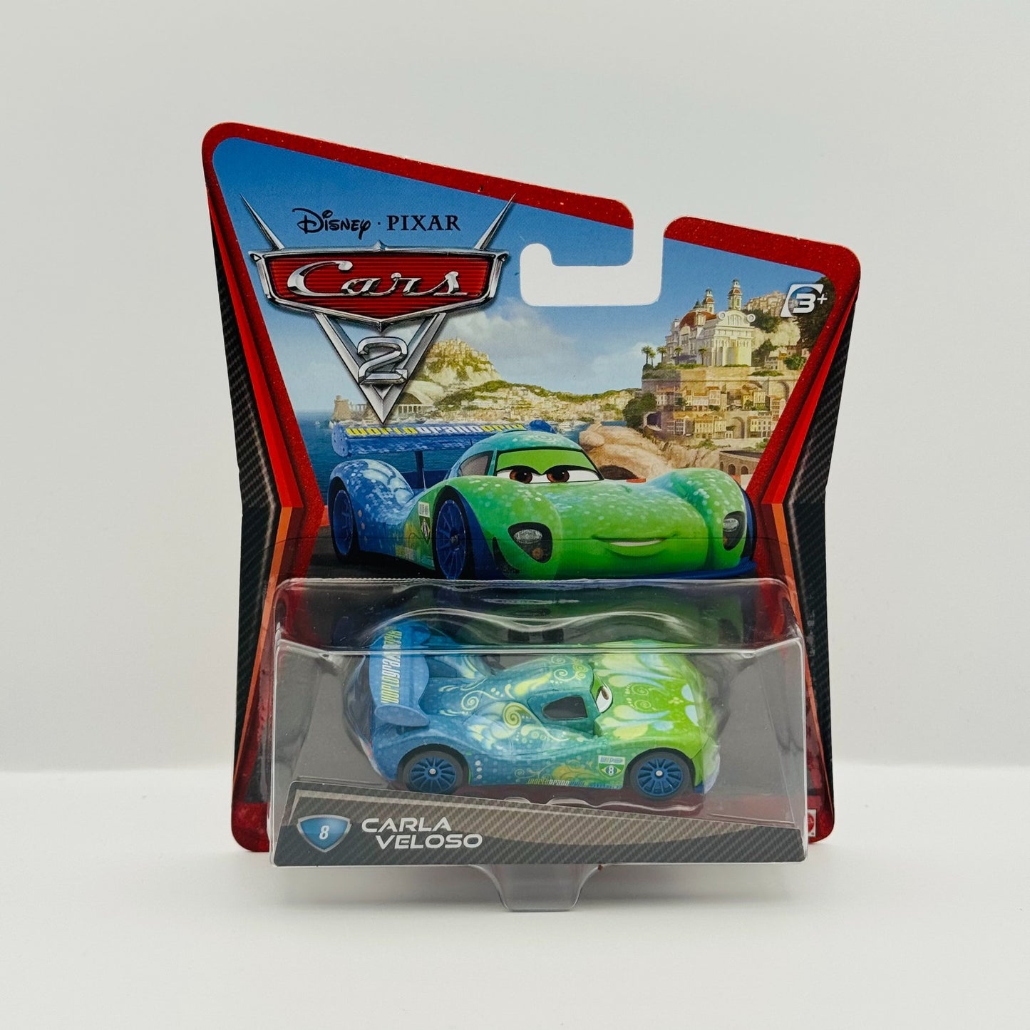Disney Pixar Cars - CARLA VELOSO (BRAZIL #8) Cars 2 2011 - 1:55 Diecast