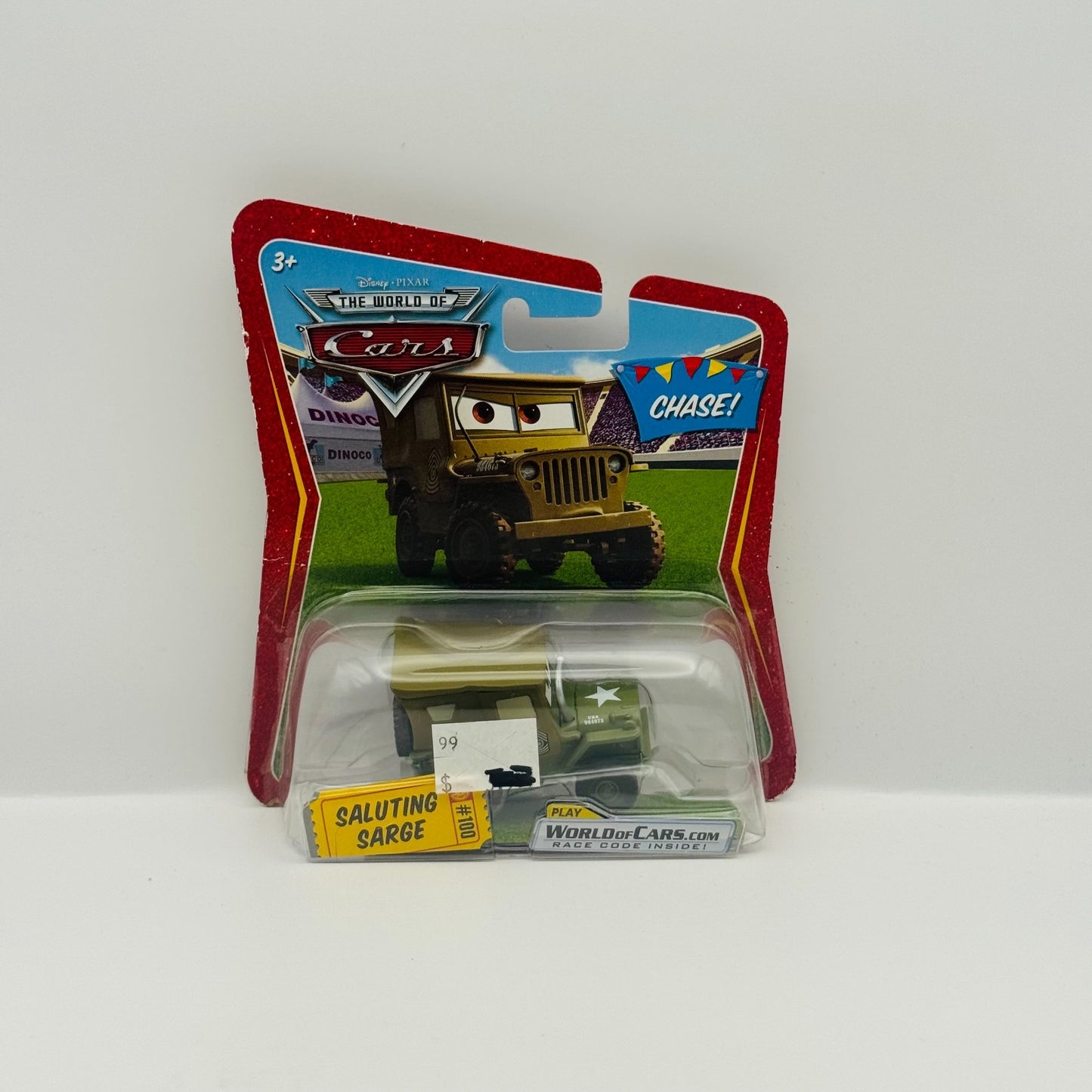 Disney Pixar Cars - SALUTING SARGE Chase Race O Rama 2009 - 1:55 Diecast