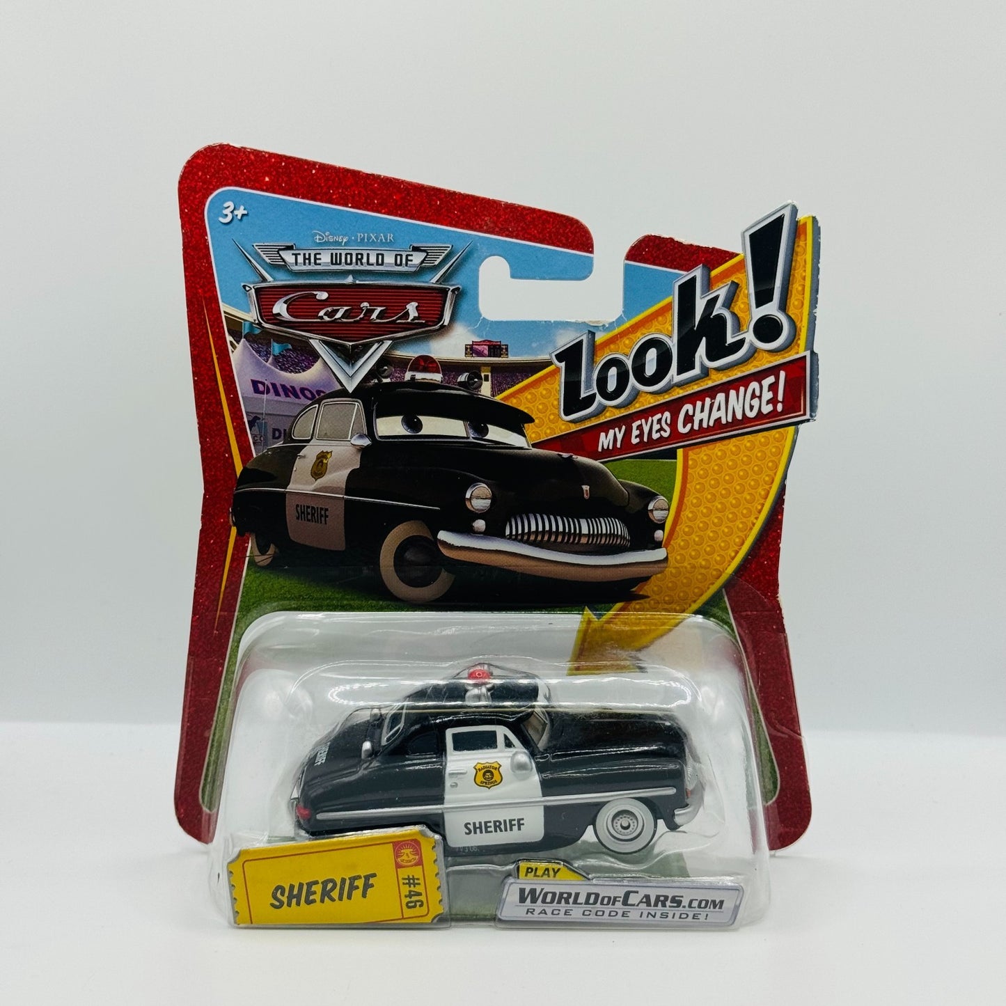 Disney Pixar Cars - LENTICULAR SHERIFF My Eyes Change 2009 - 1:55 Diecast