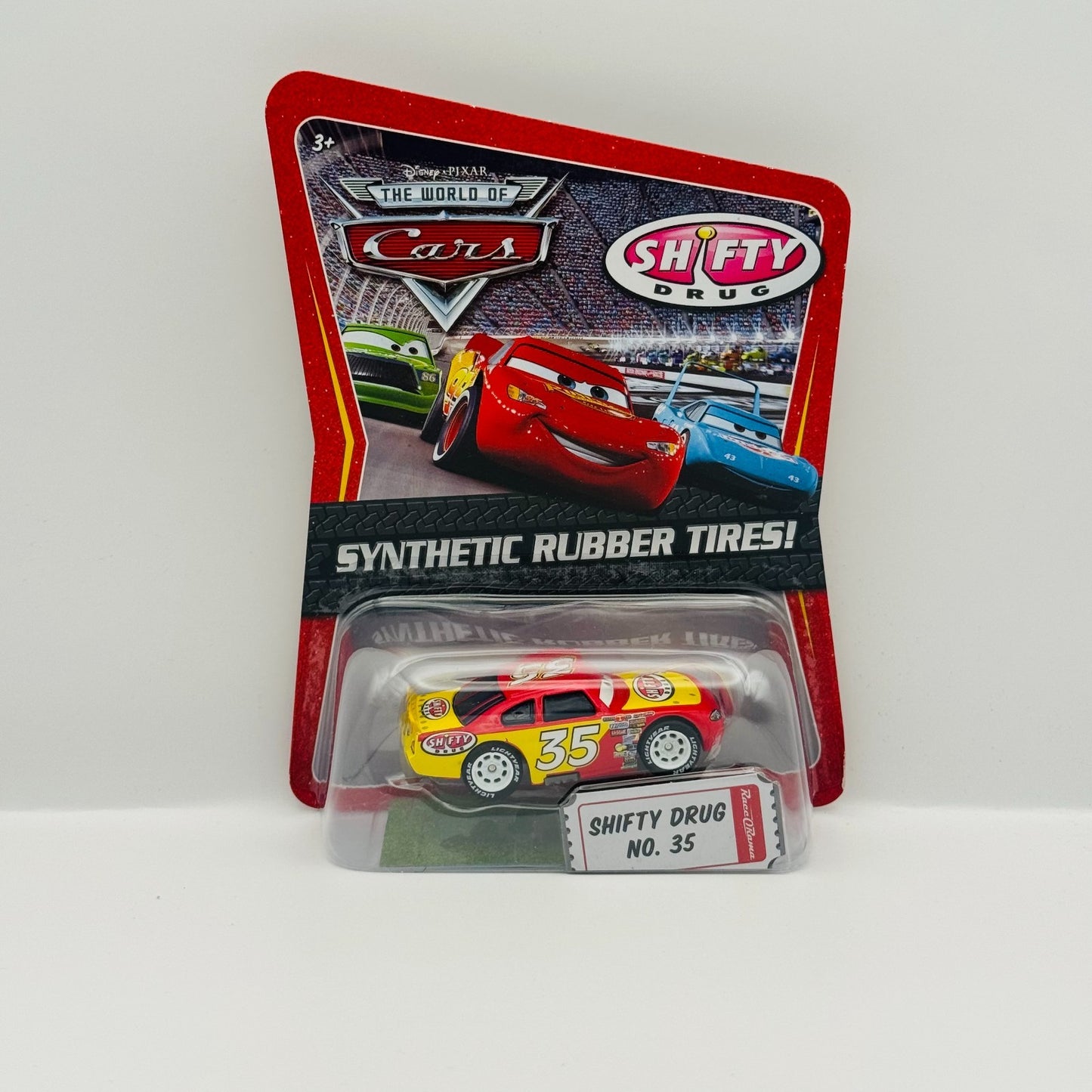 Disney Pixar Cars SHIFTY DRUG KEVIN RACINGTIRE Rubber Tires Piston 1:55 Diecast