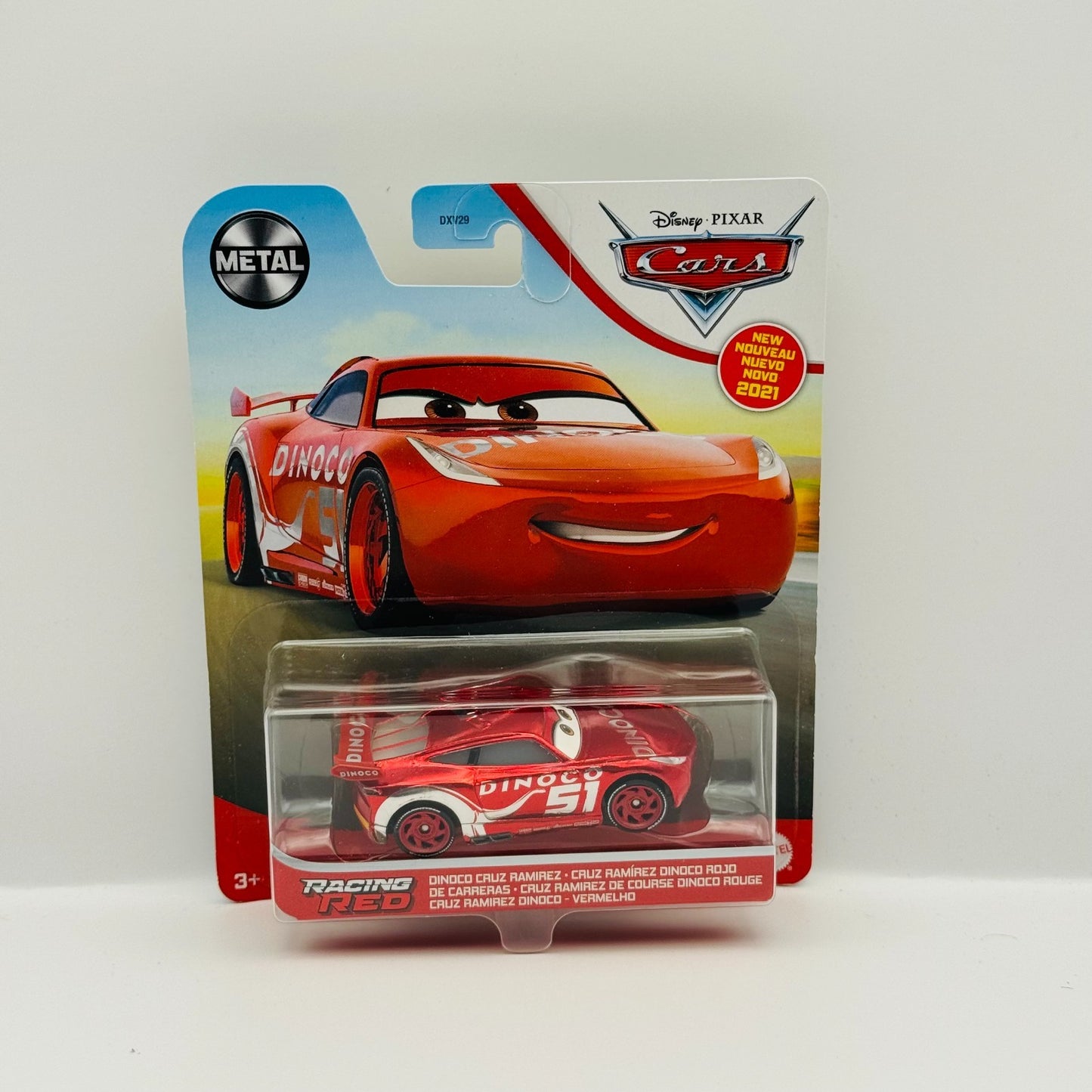 Disney Pixar Cars - RACING RED DINOCO CRUZ RAMIREZ 2021 - 1:55 Diecast