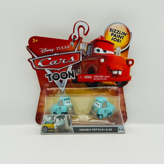 Disney Pixar Cars Toon - ORDERLY PITTYS #1 & 2 Rescue Squad Mater - 1:55 Diecast