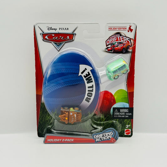 Disney Pixar Cars - Micro Drifters EASTER HOLIDAY 2-PK MATER & FILLMORE -Diecast