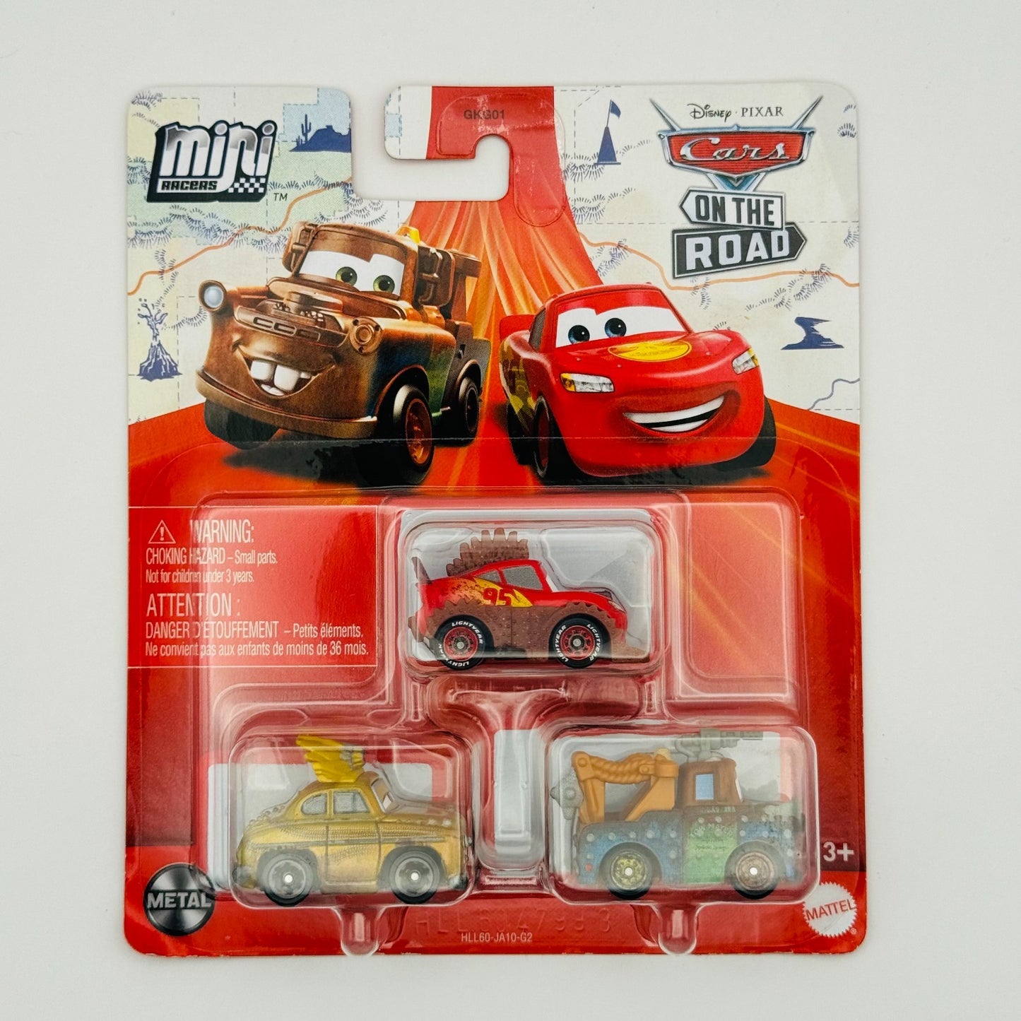 Disney Pixar Cars - Mini Racers CHIEFTESS RUMBLER MCQUEEN MATER 3-PK - Diecast