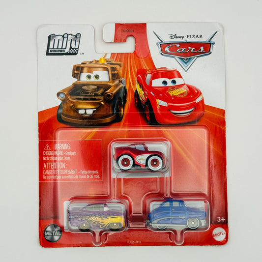 Disney Pixar Cars - Mini Racers CRUISIN' MCQUEEN RAMONE DOC HUDSON 3-PK -Diecast