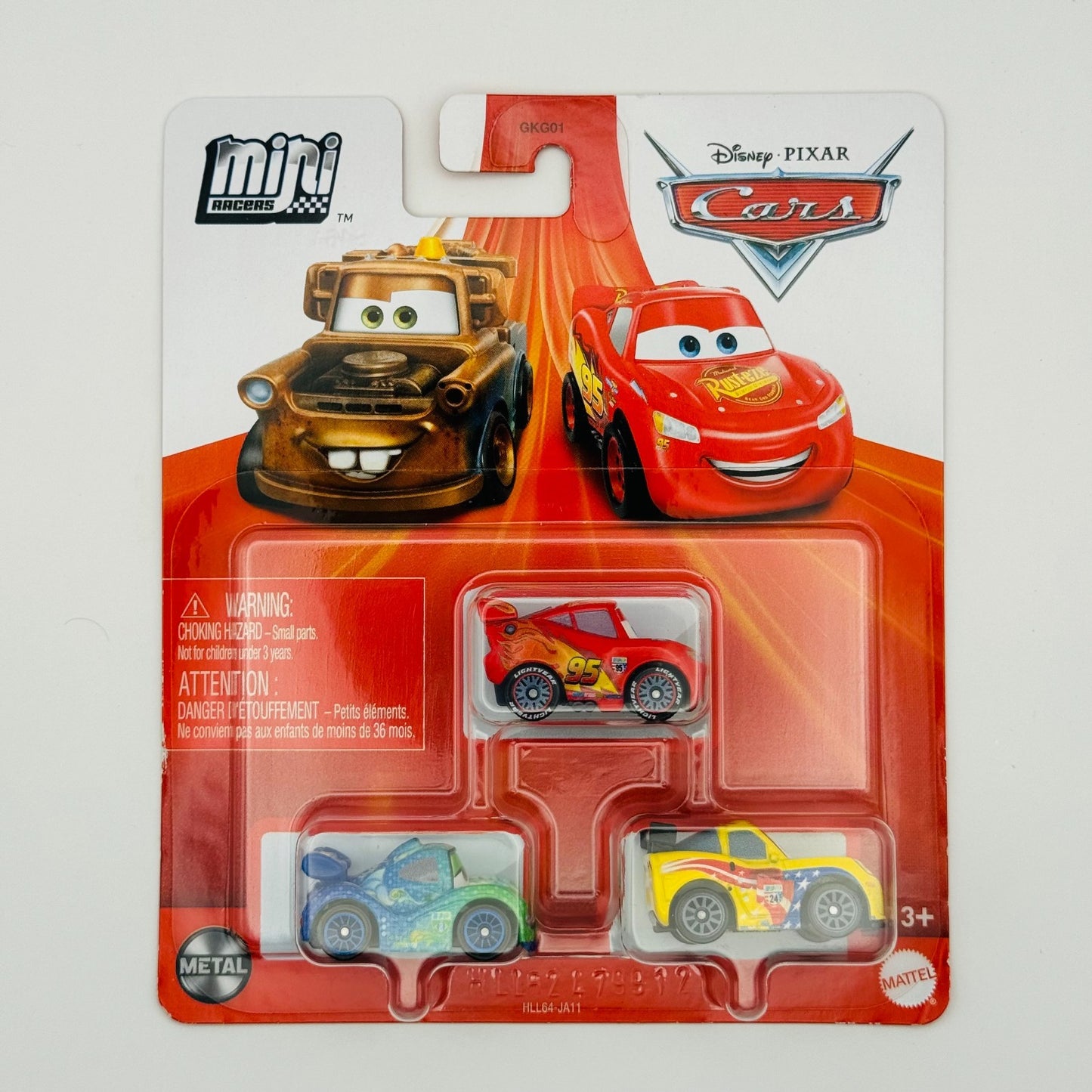 Disney Pixar Cars Mini Racers JEFF GORVETTE CARLA VELOSO WGP Cars 2 3-PK Diecast