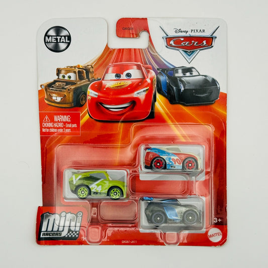 Disney Pixar Cars - Mini Racers CHASE RACELOTT PAUL CONREV JACKSON 3-PK -Diecast