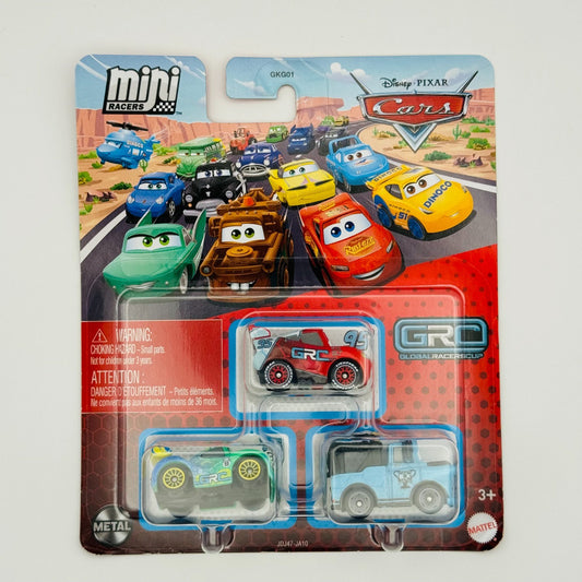 Disney Pixar Cars - Mini Racers GRC MATER MCQUEEN CARLA VELOSO 3-PK - Diecast