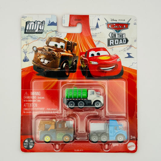 Disney Pixar Cars - Mini Racers ERIN KINDAFAST GRAY DINOCO SEMI CAB 3-PK Diecast