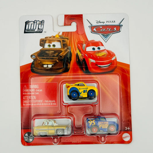 Disney Pixar Cars - Mini Racers TEX DINOCO CRUZ FABULOUS MCQUEEN 3-PK - Diecast