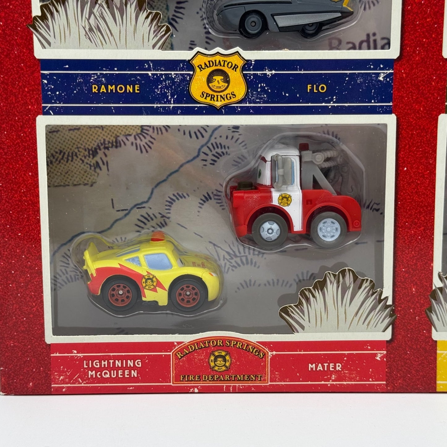 Disney Pixar Cars - Mini Adventures 8 CAR GIFT PACK FIRE DEPT POLICE BOOT CAMP