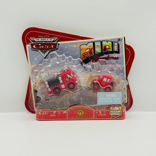 Disney Pixar Cars - Mini Adventures RED FIRETRUCK & LIZZIE - Fire Department