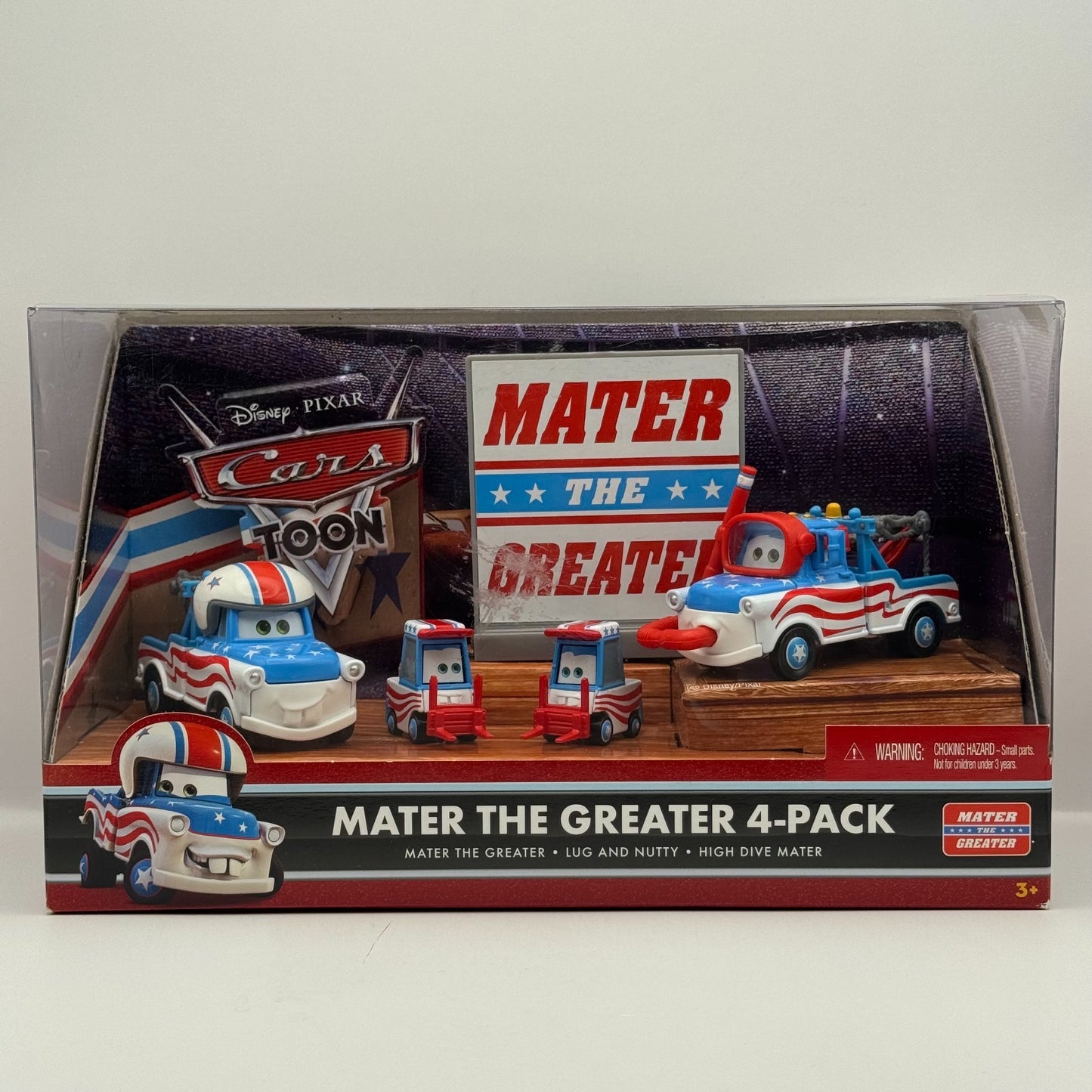 Disney Pixar Cars - MATER THE GREATER 4-PK STUNT MATER HIGHDIVE - 1:55 Diecast