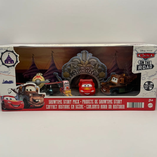 Disney Pixar Cars - SHOWTIME STORY 4-PK CIRCUS STUNT BIPLANE PITTY 1:55 Diecast