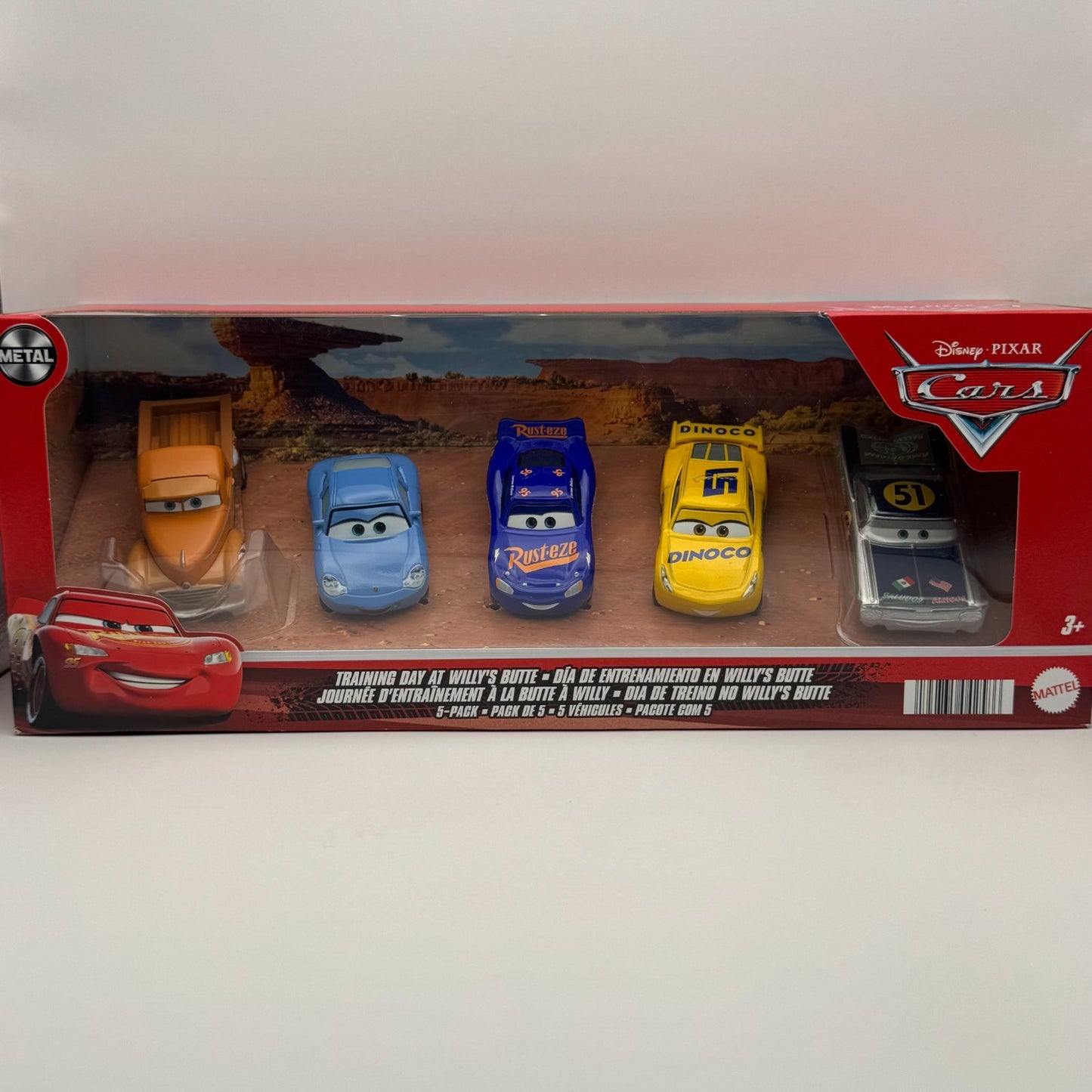 Disney Pixar Cars - WILLY'S BUTTE 5-PK SMOKEY FABULOUS MCQUEEN CRUZ 1:55 Diecast
