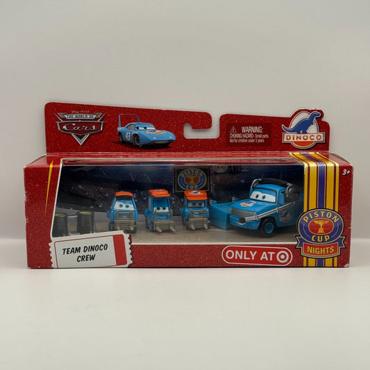 Disney Pixar Cars - TEAM DINOCO CREW CHIEF & 3 PITTYS WIDE, THIN - 1:55 Diecast