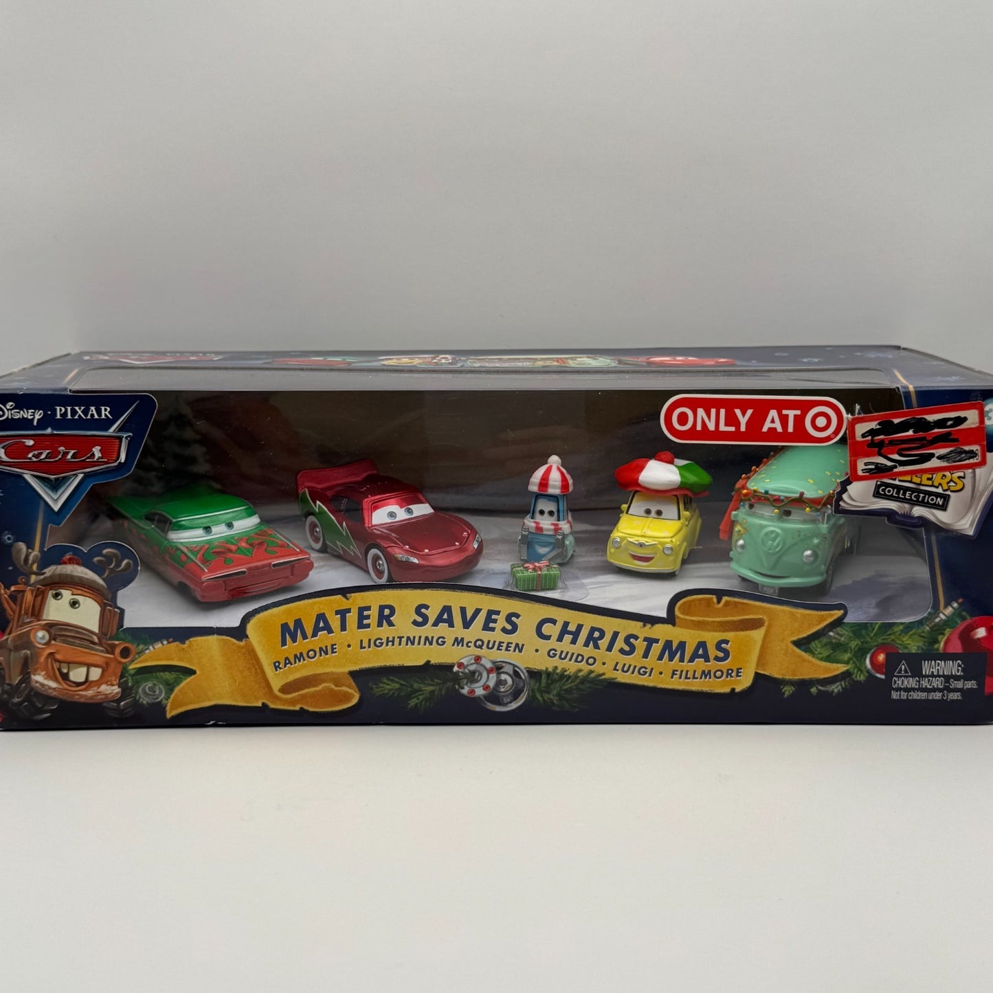 Disney Pixar Cars - MATER SAVES CHRISTMAS 5-PK FILLMORE LUIGI GUIDO 1:55 Diecast