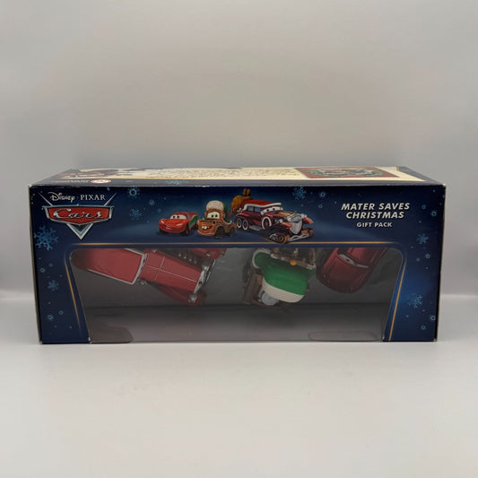 Disney Pixar Cars - MATER SAVES CHRISTMAS 3-PK W/ SANTA CAR 2010 - 1:55 Diecast