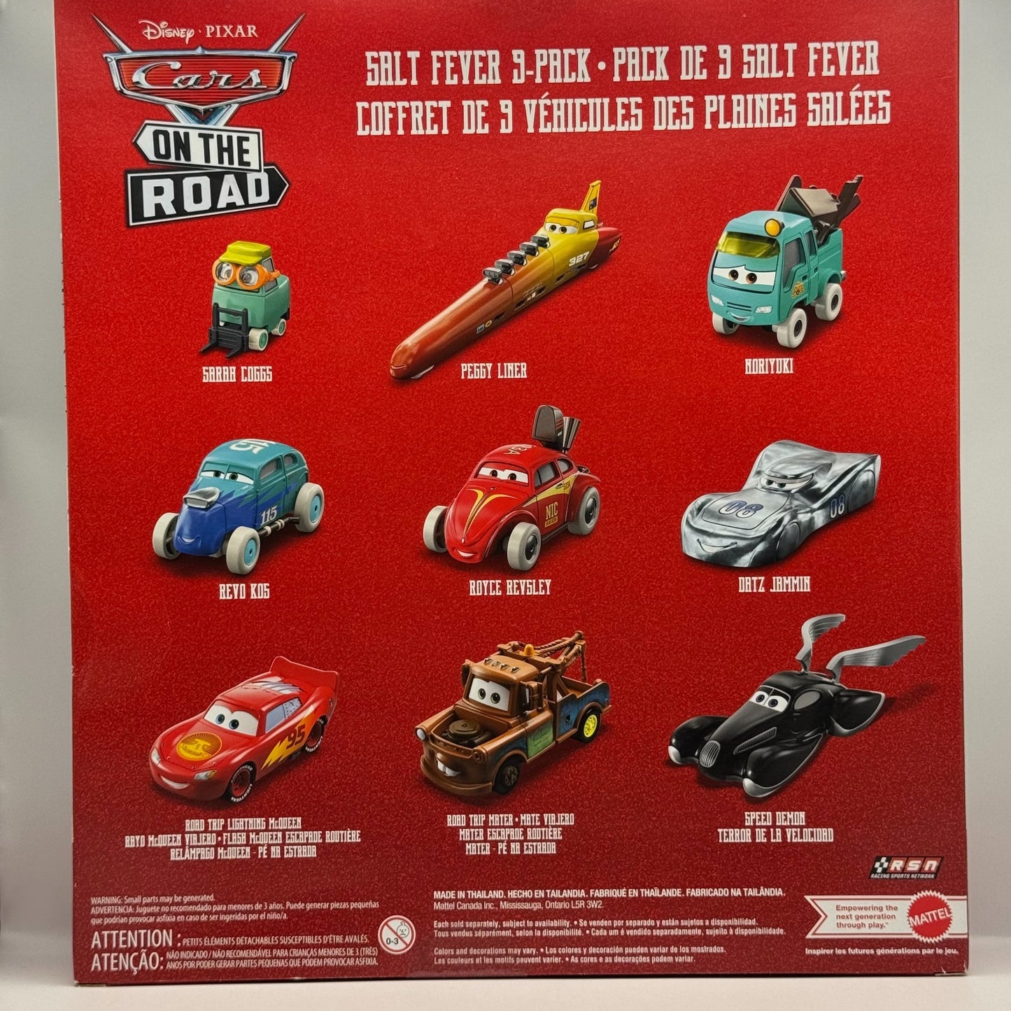 Disney Pixar Cars - SALT FEVER 9-PK PEGGY LINER On The Road - 1:55 Diecast