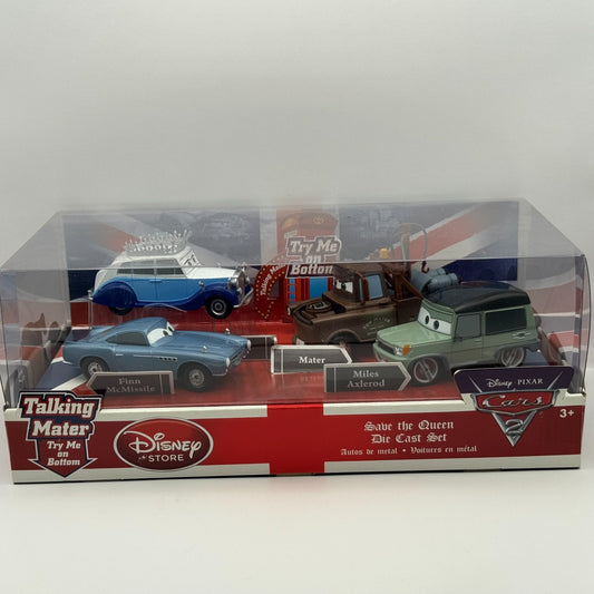 Disney Pixar Cars - SAVE THE QUEEN TALKING MATER FINN Disney Store -1:43 Diecast