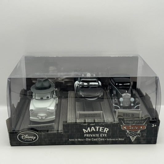 Disney Pixar Cars Toon - MATER PRIVATE EYE 3PK BIG D Disney Store - 1:43 Diecast