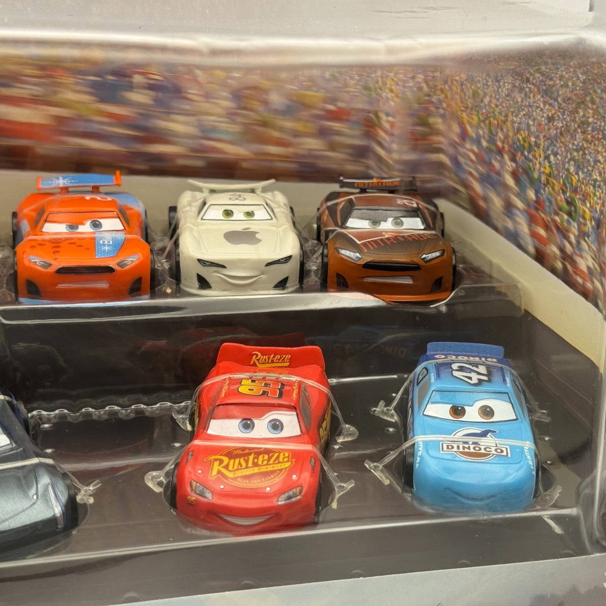 Disney Pixar Cars - CARS 3 VETERAN & NEXT GEN 9-PK APPLE CAR JP DRIVE 1:55 Scale