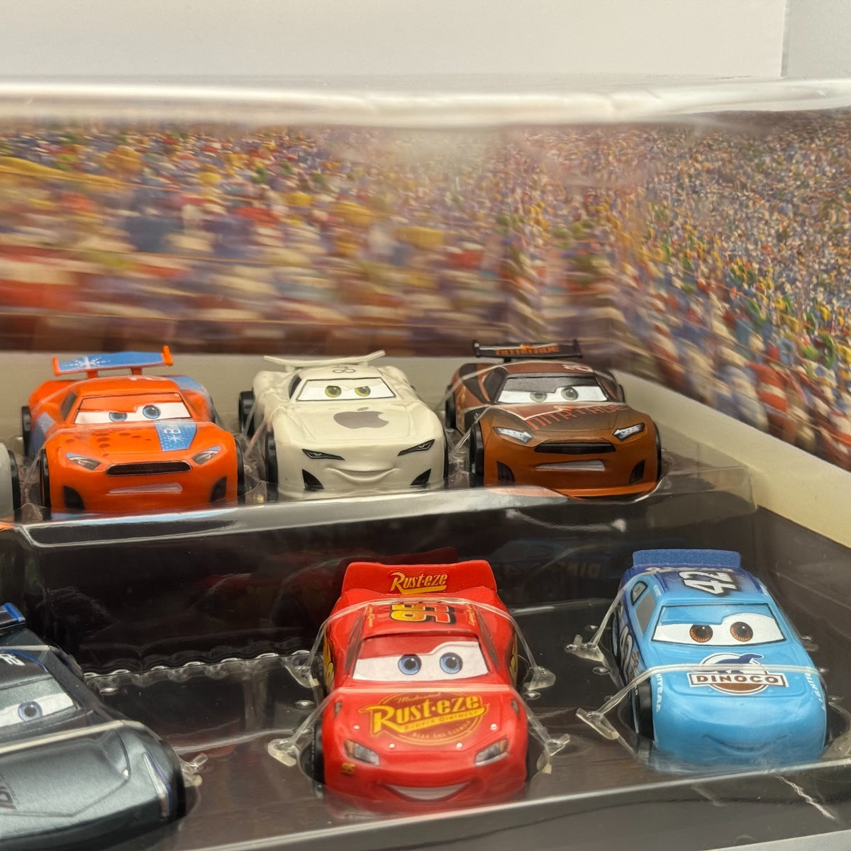 Disney Pixar Cars - CARS 3 VETERAN & NEXT GEN 9-PK APPLE CAR JP DRIVE 1:55 Scale