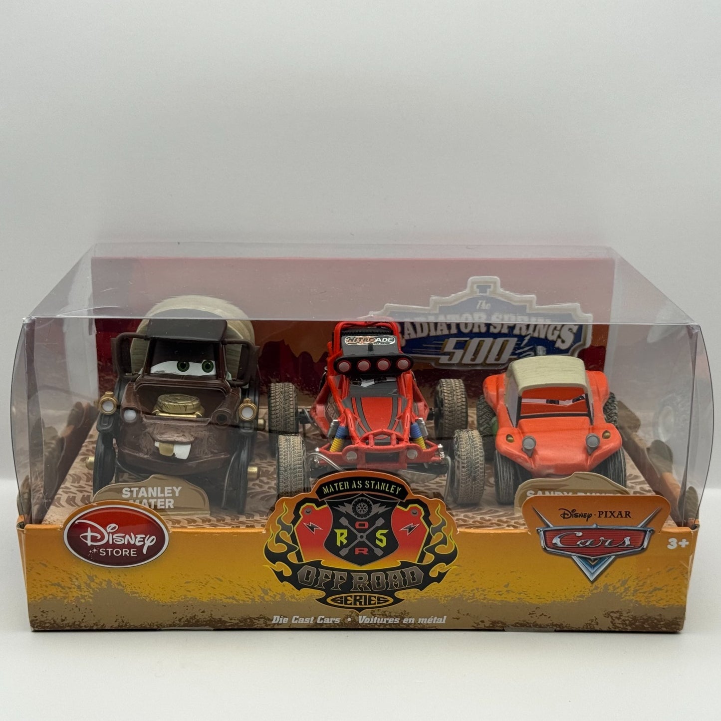 Disney Pixar Cars 500 1/2 OFF ROAD STANLEY DAYS MATER Disney Store -1:43 Diecast