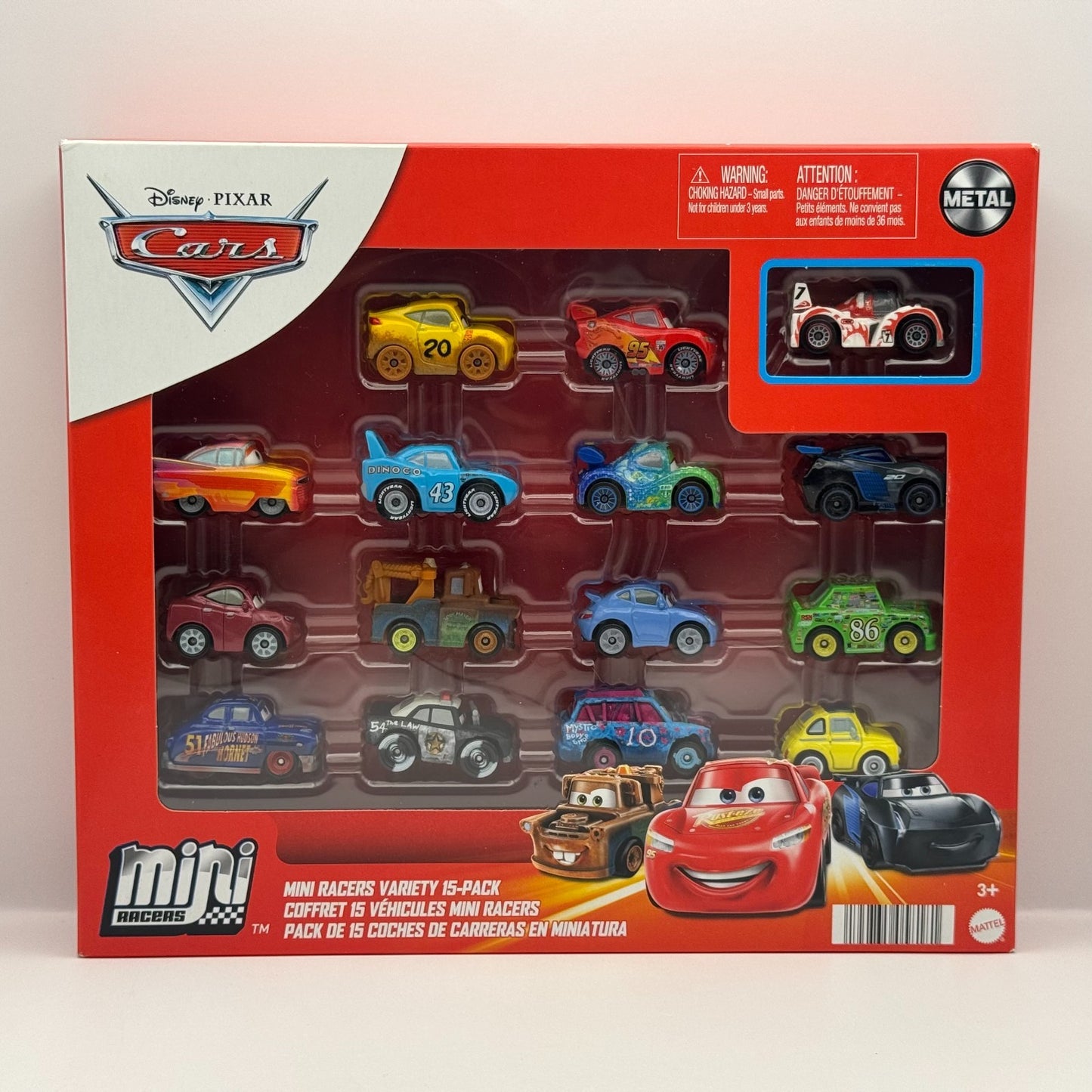 Disney Pixar Cars - Mini Racers 15-PK FRANCES CARBON SHU BLINDSPOT APB - Diecast