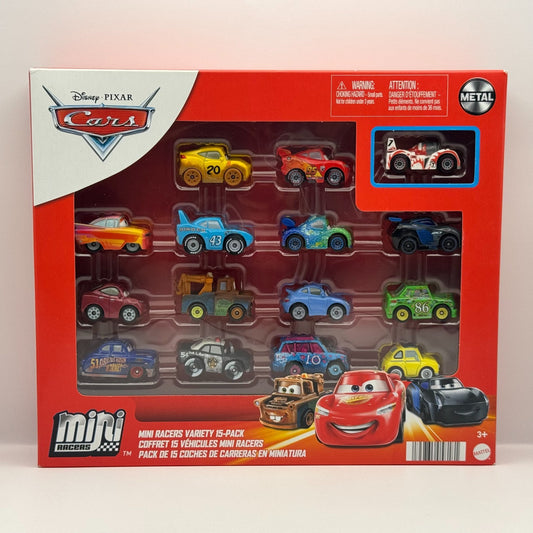 Disney Pixar Cars - Mini Racers 15-PK FRANCES CARBON SHU BLINDSPOT APB - Diecast