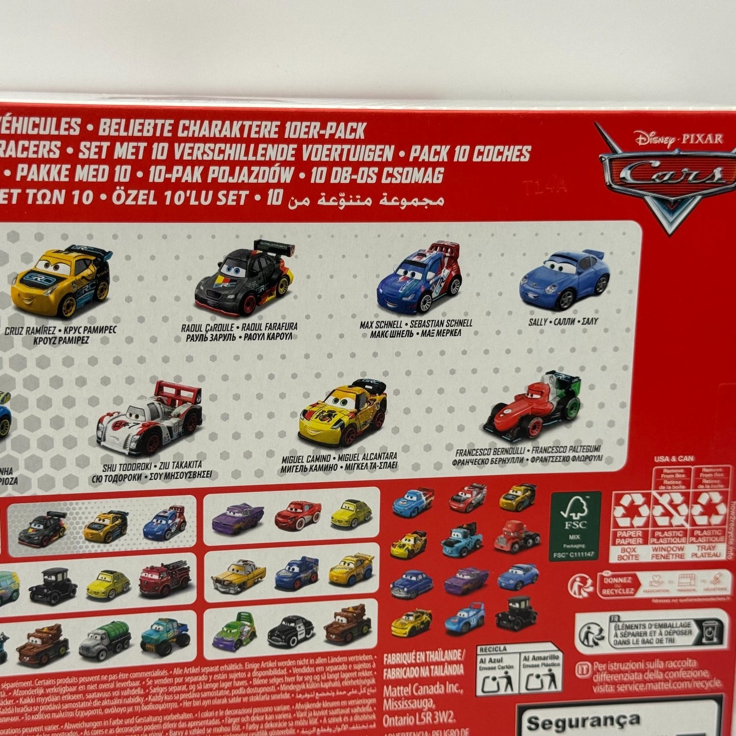 Disney Pixar Cars - Mini Racers GRC RACERS 10-PK METALLIC GRC MCQUEEN - Diecast