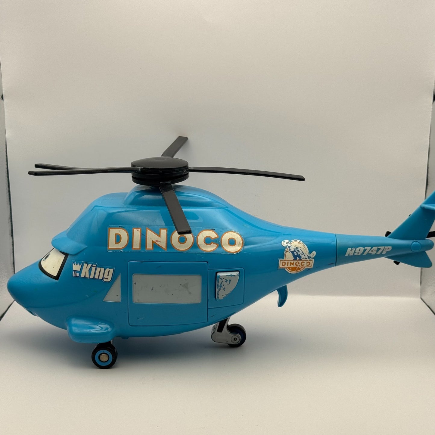 Disney Pixar Cars - LARGE 14” TALKING DINOCO HELICOPTER - Supercharged 2007