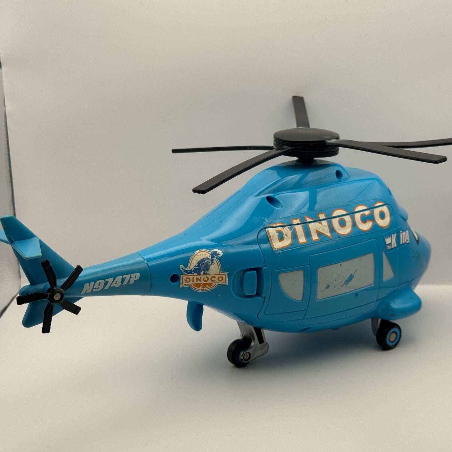 Disney Pixar Cars - LARGE 14” TALKING DINOCO HELICOPTER - Supercharged 2007
