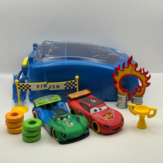 Disney Pixar Cars CARNIVAL CUP CARLA MCQUEEN LAUNCHER Disney Store 1:43 Diecast