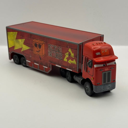 Disney Pixar Cars - JERRY RECYCLED BATTERIES HAULER 2009 - 1:55 Diecast