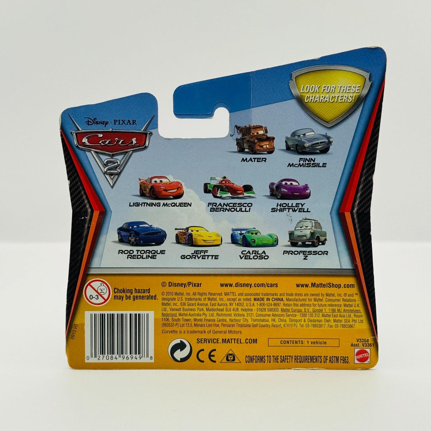 Disney Pixar Cars - ROD TORQUE REDLINE SHORT CARD Cars 2 2011 - 1:55 Diecast