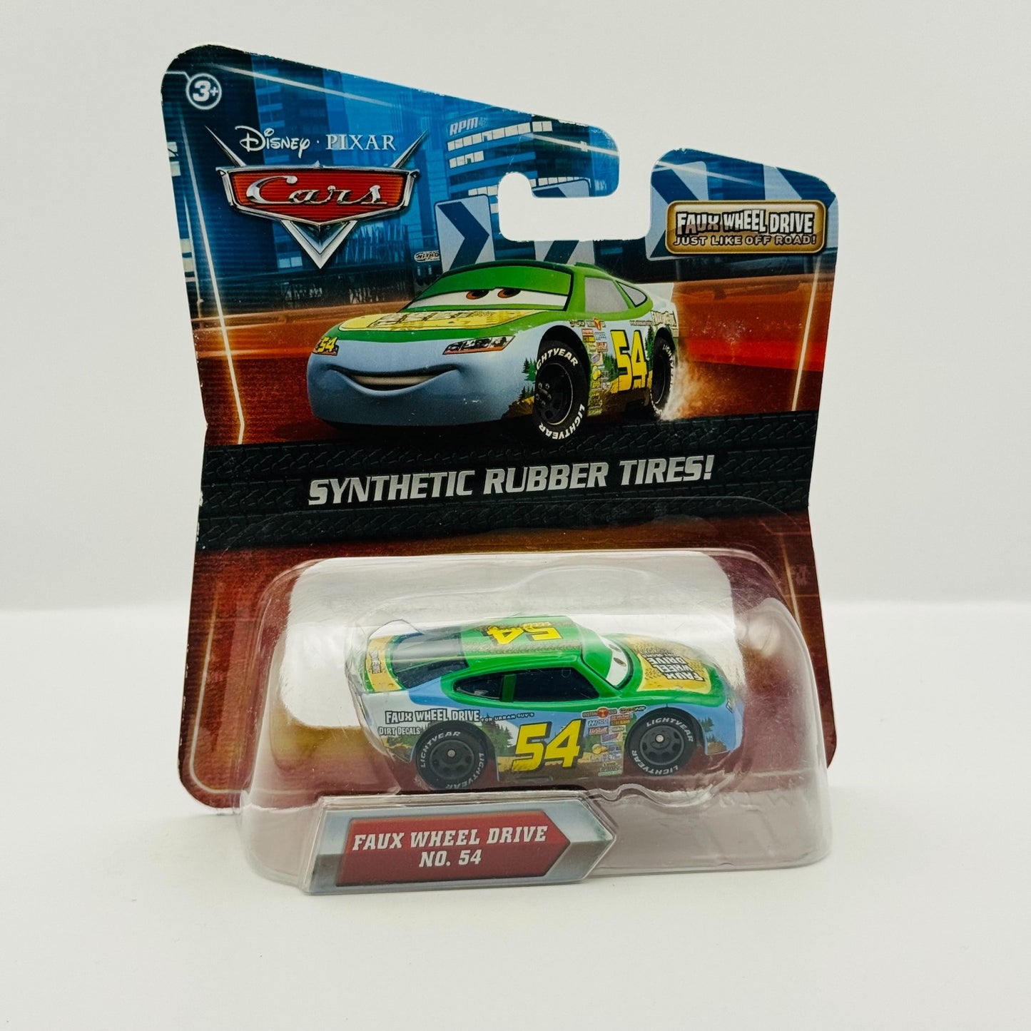 Disney Pixar Cars - JOHNNY BLAMER FAUX WHEEL DRIVE RUBBER TIRES - 1:55 Diecast